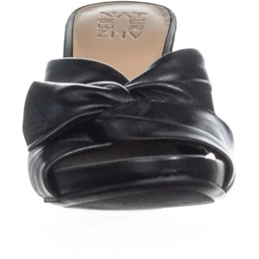 New $125 Naturalizer BREANNA Sandals‎ Womens 8.5W Black resort Leather Wedge